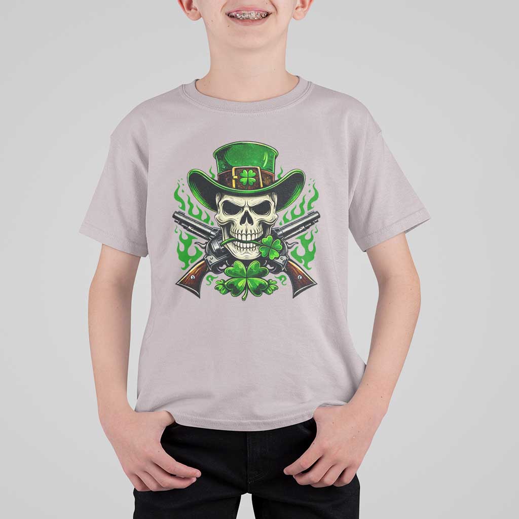 Irish Cowboy Skeleton T Shirt For Kid St Patricks Day Party Gift
