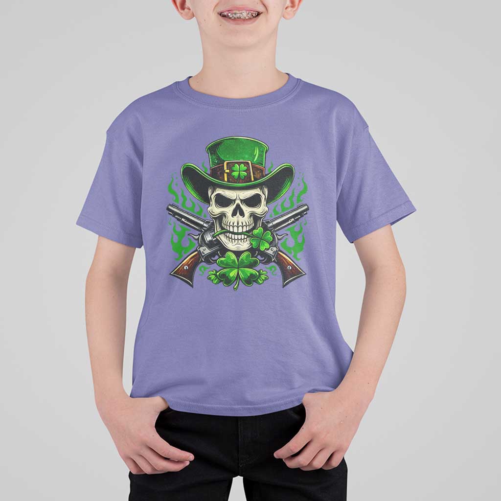 Irish Cowboy Skeleton T Shirt For Kid St Patricks Day Party Gift