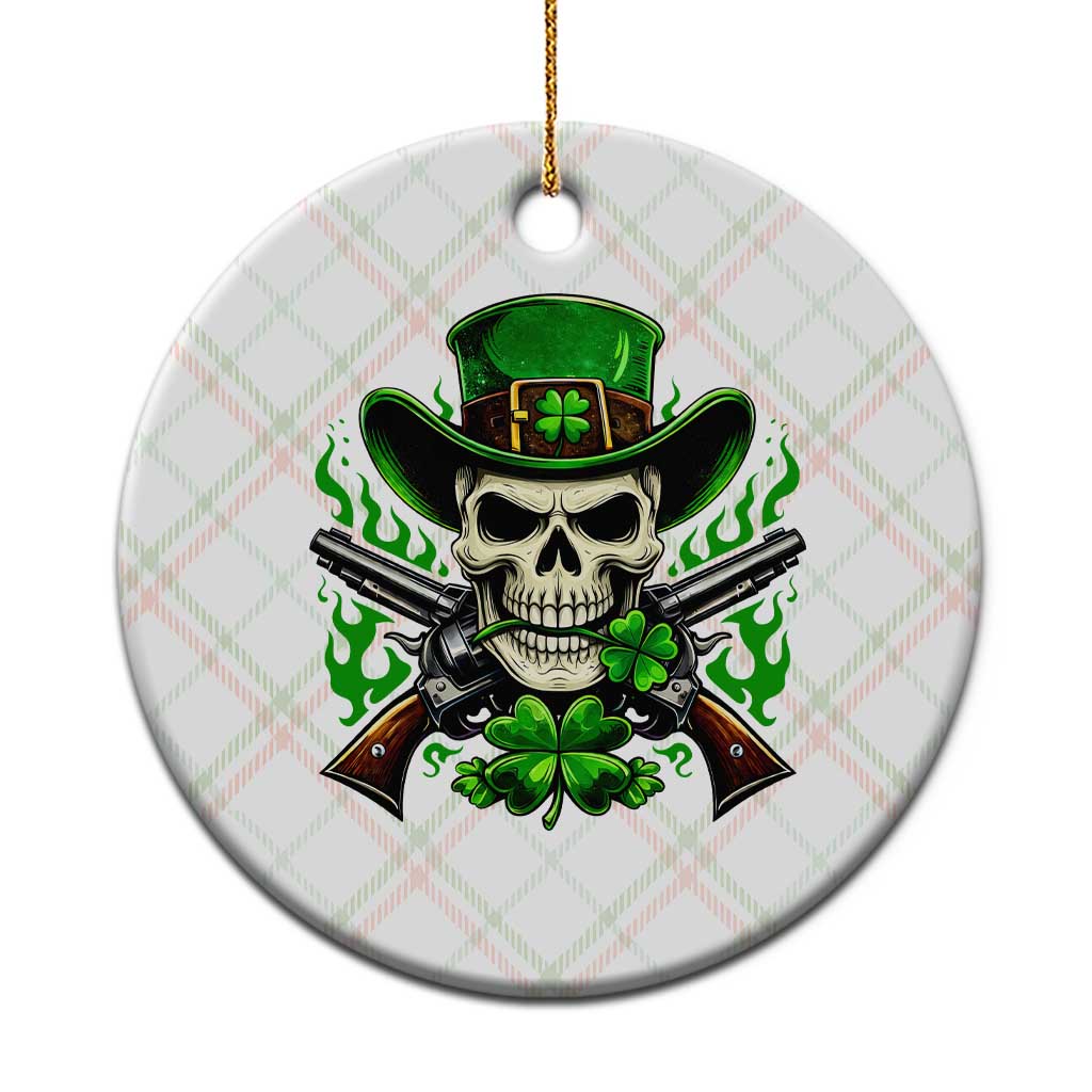 Irish Cowboy Skeleton Ceramic Ornament St Patricks Day Party Gift