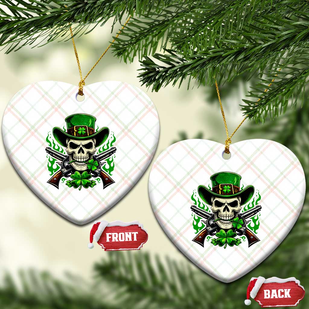 Irish Cowboy Skeleton Ceramic Ornament St Patricks Day Party Gift
