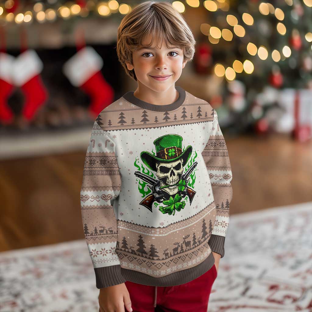Irish Cowboy Skeleton Ugly Christmas Sweater St Patricks Day Party Gift