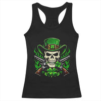 Irish Cowboy Skeleton Racerback Tank Top St Patricks Day Party Gift