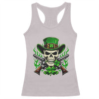 Irish Cowboy Skeleton Racerback Tank Top St Patricks Day Party Gift
