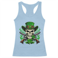 Irish Cowboy Skeleton Racerback Tank Top St Patricks Day Party Gift