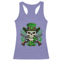 Irish Cowboy Skeleton Racerback Tank Top St Patricks Day Party Gift