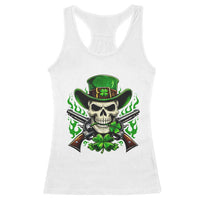 Irish Cowboy Skeleton Racerback Tank Top St Patricks Day Party Gift