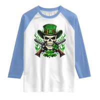 Irish Cowboy Skeleton Raglan Shirt St Patricks Day Party Gift