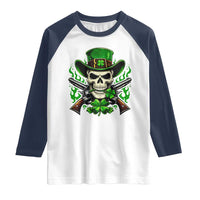 Irish Cowboy Skeleton Raglan Shirt St Patricks Day Party Gift