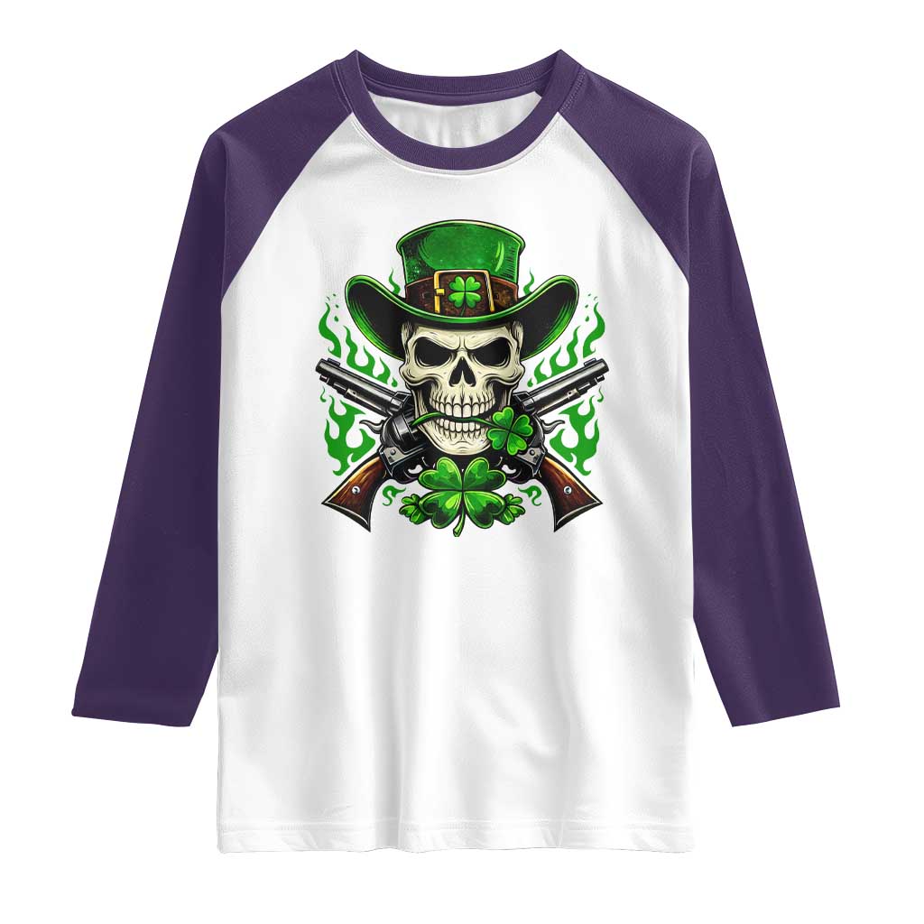 Irish Cowboy Skeleton Raglan Shirt St Patricks Day Party Gift