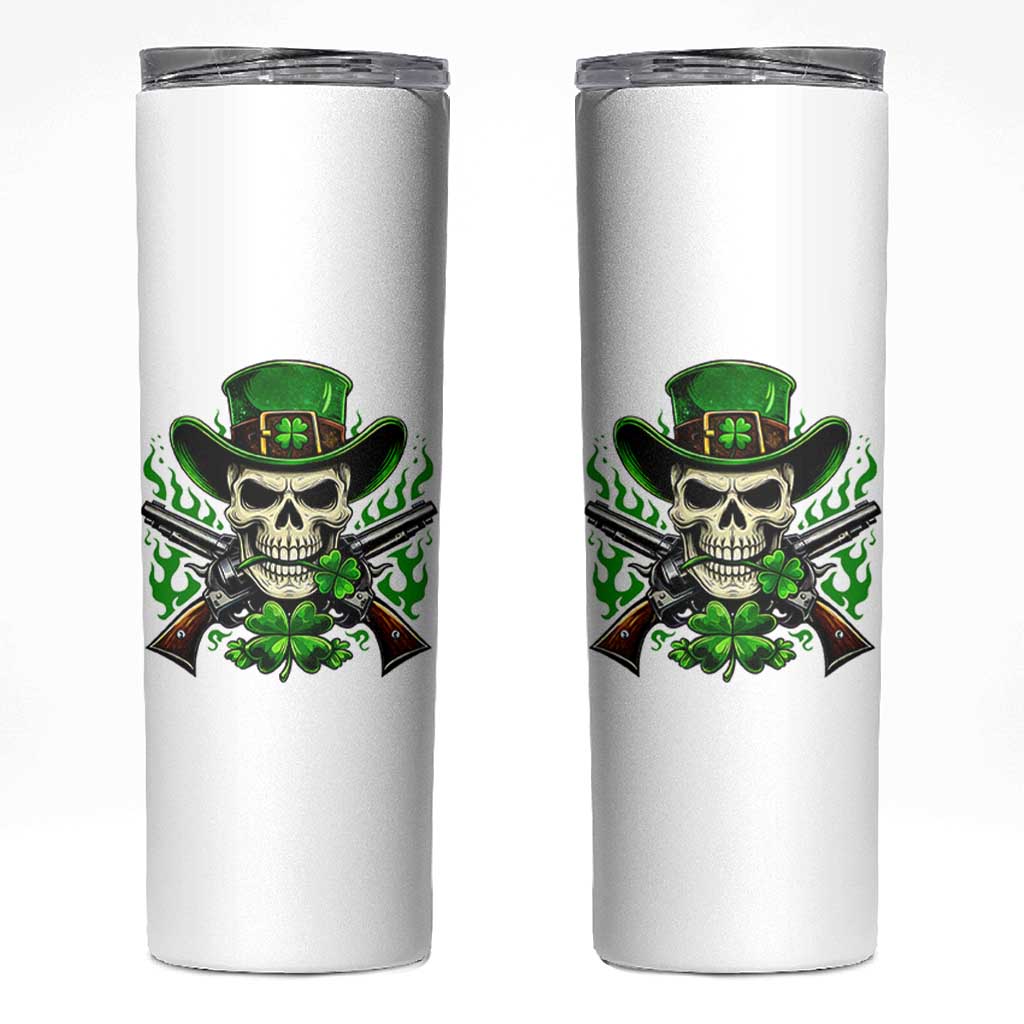 Irish Cowboy Skeleton Skinny Tumbler St Patricks Day Party Gift