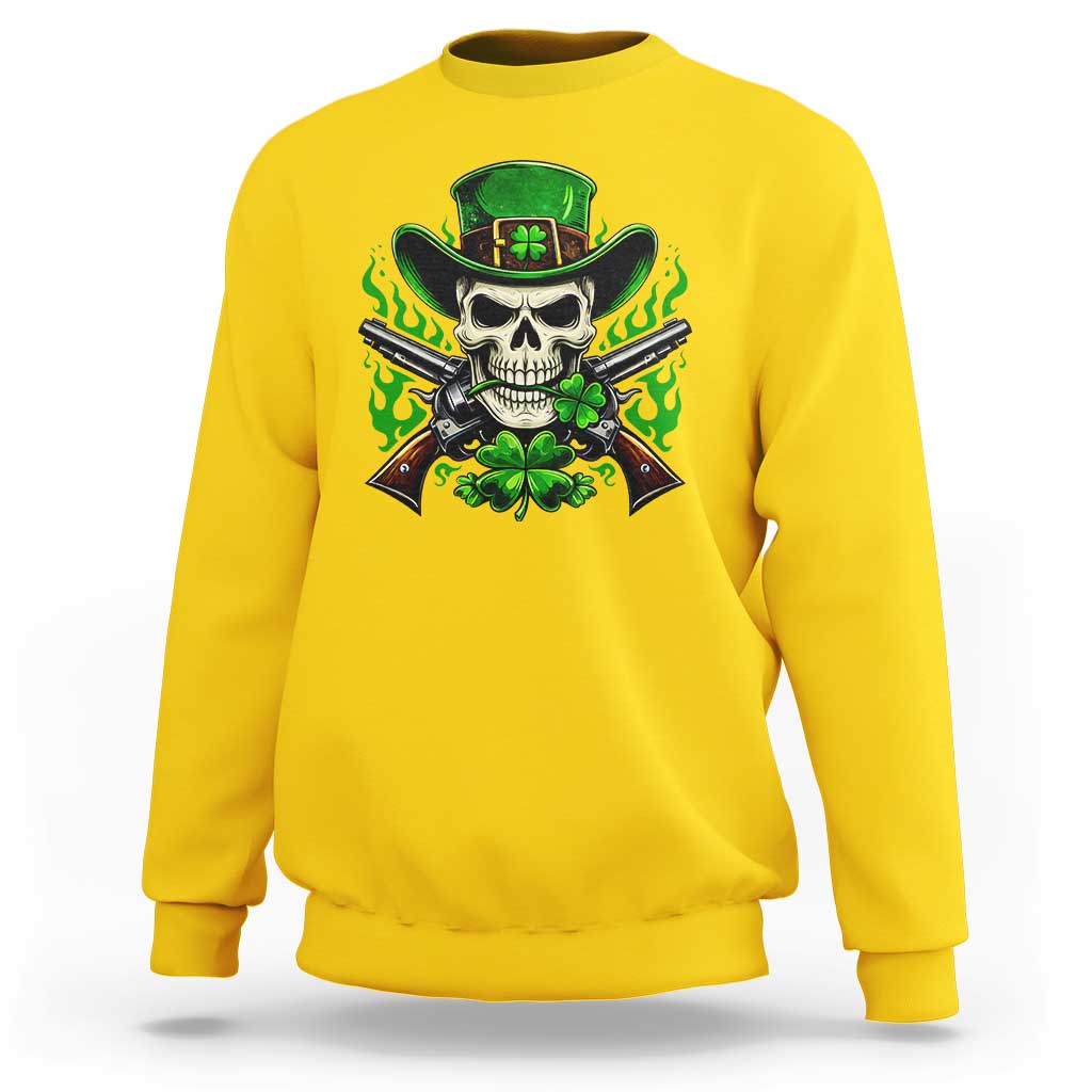 Irish Cowboy Skeleton Sweatshirt St Patricks Day Party Gift