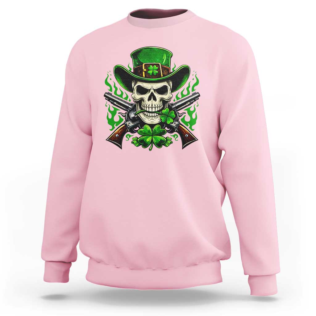 Irish Cowboy Skeleton Sweatshirt St Patricks Day Party Gift