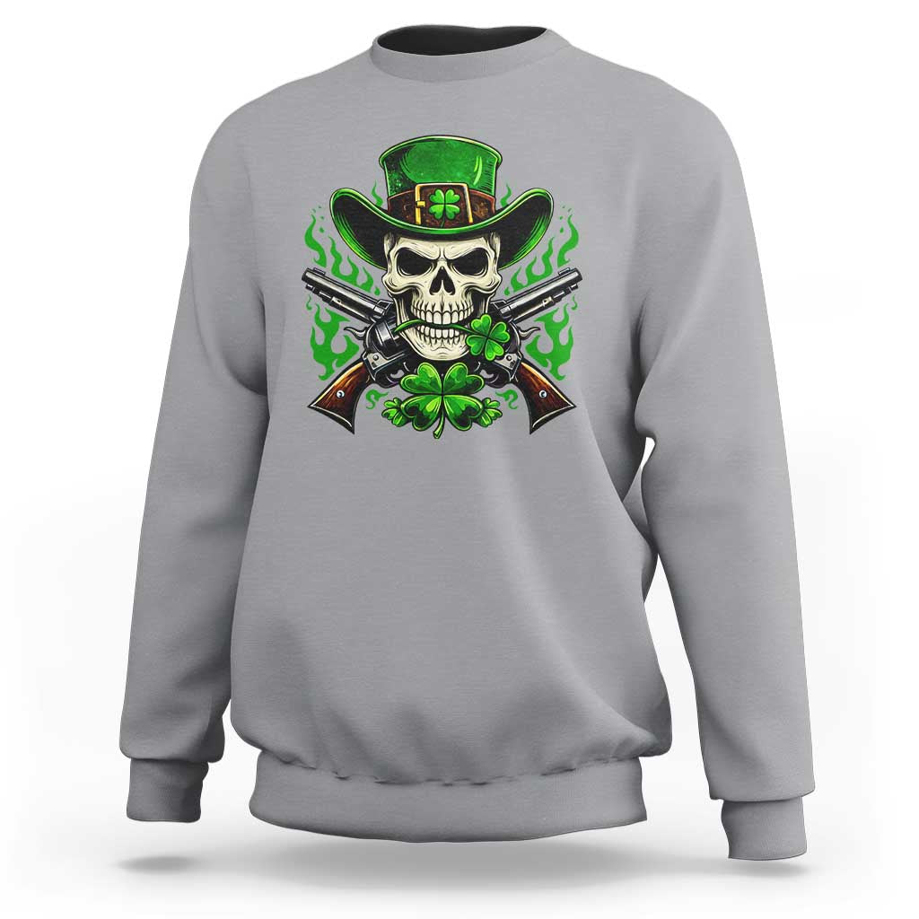 Irish Cowboy Skeleton Sweatshirt St Patricks Day Party Gift