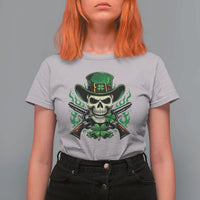 Irish Cowboy Skeleton T Shirt For Women St Patricks Day Party Gift