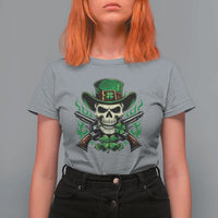 Irish Cowboy Skeleton T Shirt For Women St Patricks Day Party Gift