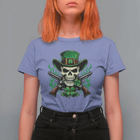 Irish Cowboy Skeleton T Shirt For Women St Patricks Day Party Gift