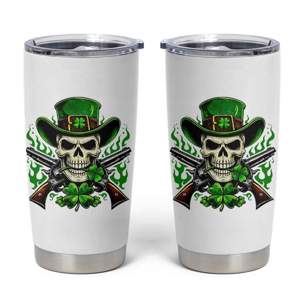 Irish Cowboy Skeleton Tumbler Cup St Patricks Day Party Gift