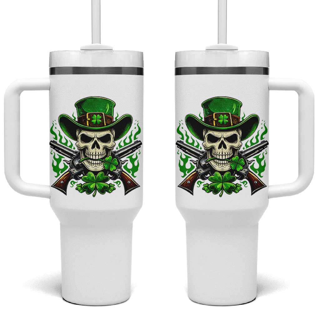 Irish Cowboy Skeleton Tumbler With Handle St Patricks Day Party Gift