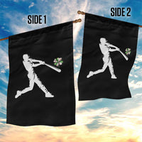 St Patricks Day Baseball Batter Garden Flag Irish Sports Gift
