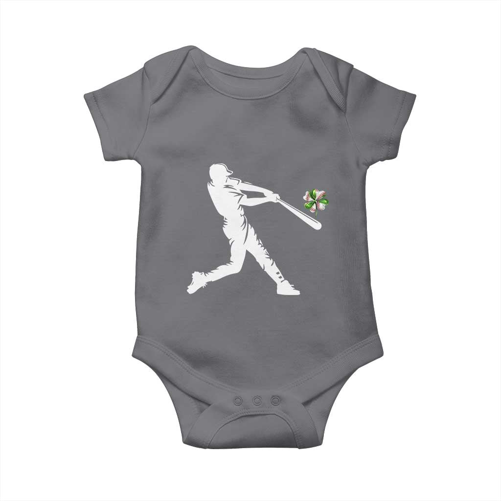 St Patricks Day Baseball Batter Baby Onesie Irish Sports Gift