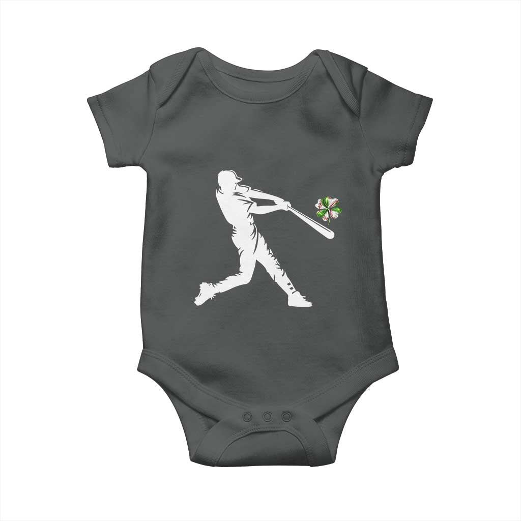 St Patricks Day Baseball Batter Baby Onesie Irish Sports Gift