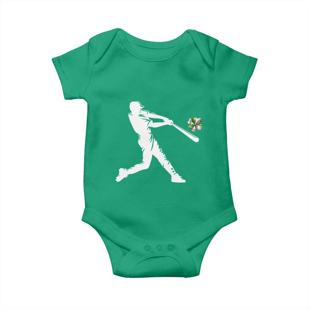St Patricks Day Baseball Batter Baby Onesie Irish Sports Gift