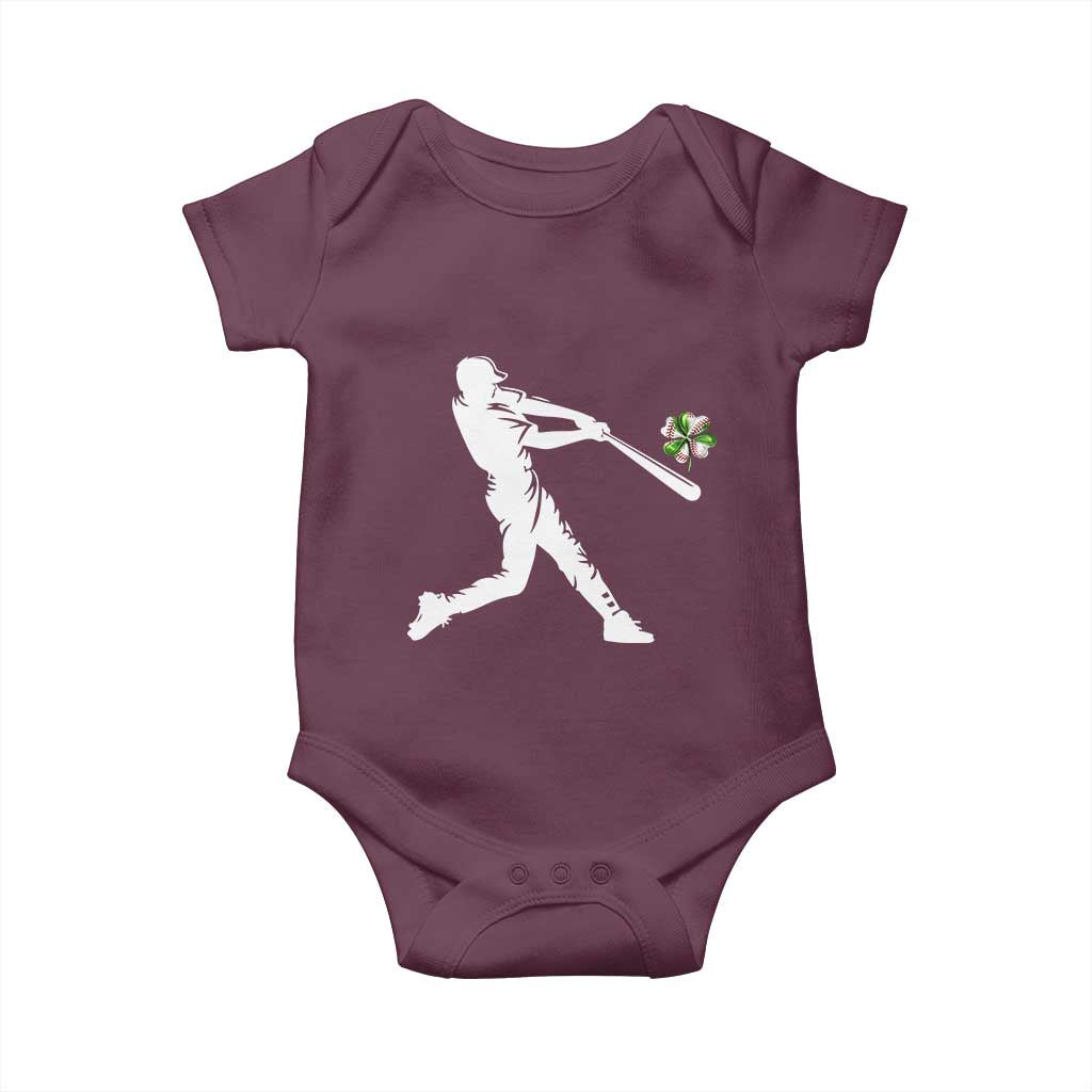 St Patricks Day Baseball Batter Baby Onesie Irish Sports Gift