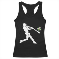 St Patricks Day Baseball Batter Racerback Tank Top Irish Sports Gift