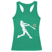 St Patricks Day Baseball Batter Racerback Tank Top Irish Sports Gift