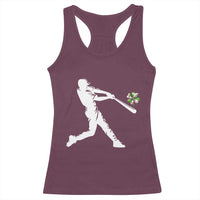 St Patricks Day Baseball Batter Racerback Tank Top Irish Sports Gift