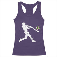 St Patricks Day Baseball Batter Racerback Tank Top Irish Sports Gift