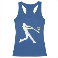 St Patricks Day Baseball Batter Racerback Tank Top Irish Sports Gift