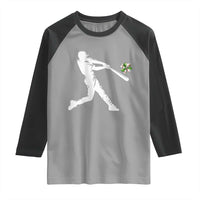 St Patricks Day Baseball Batter Raglan Shirt Irish Sports Gift