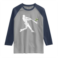 St Patricks Day Baseball Batter Raglan Shirt Irish Sports Gift