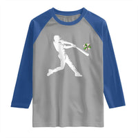 St Patricks Day Baseball Batter Raglan Shirt Irish Sports Gift