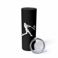 St Patricks Day Baseball Batter Skinny Tumbler Irish Sports Gift