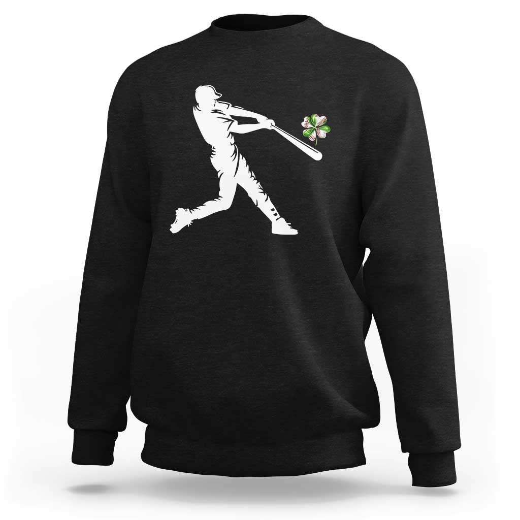 St Patricks Day Baseball Batter Sweatshirt Irish Sports Gift