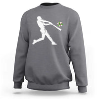 St Patricks Day Baseball Batter Sweatshirt Irish Sports Gift