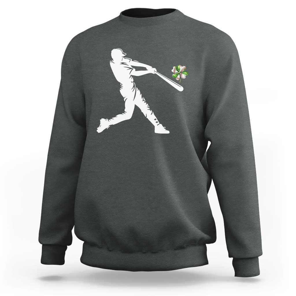 St Patricks Day Baseball Batter Sweatshirt Irish Sports Gift