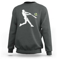 St Patricks Day Baseball Batter Sweatshirt Irish Sports Gift