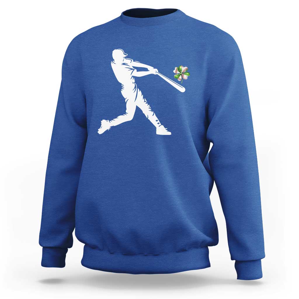 St Patricks Day Baseball Batter Sweatshirt Irish Sports Gift