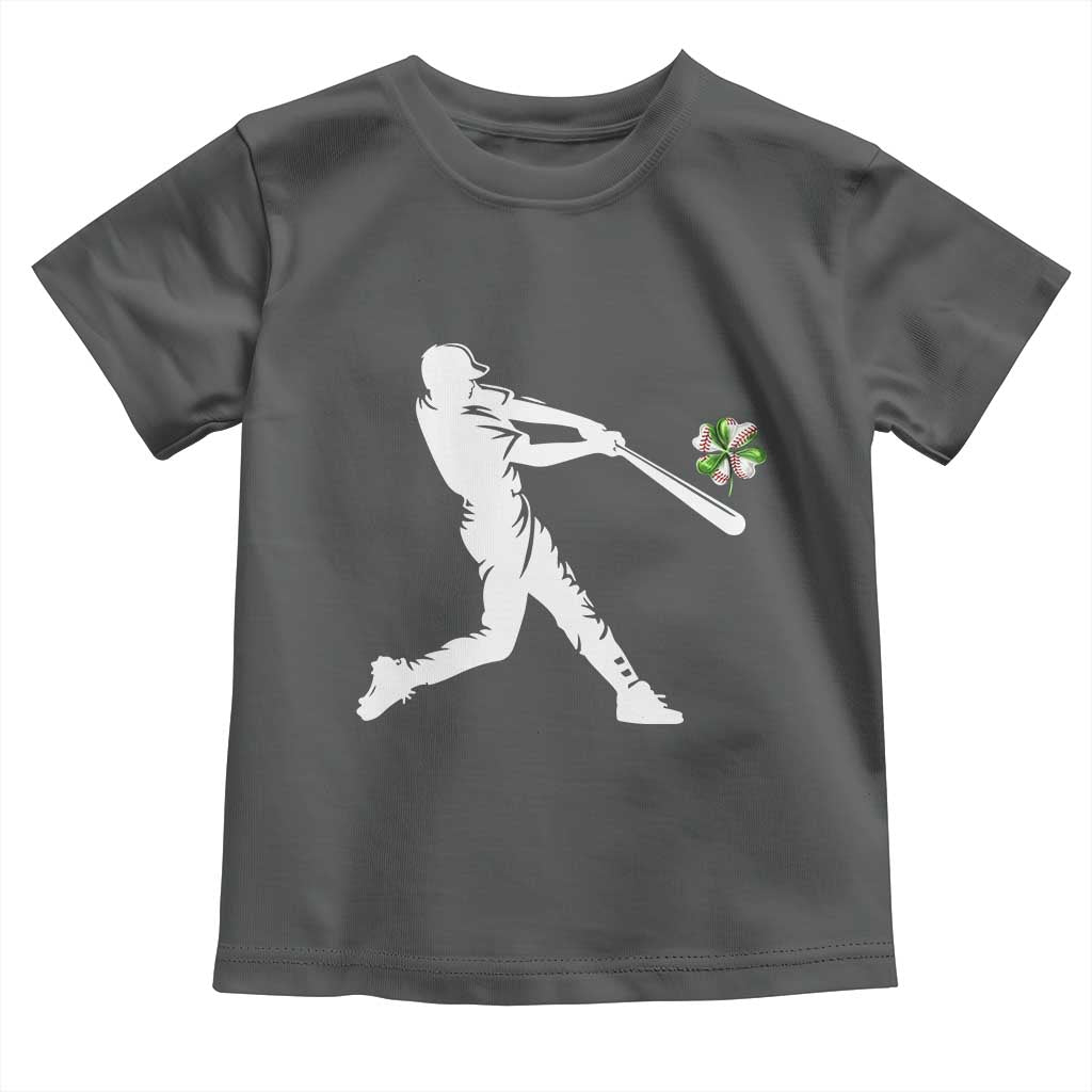 St Patricks Day Baseball Batter Toddler T Shirt Irish Sports Gift