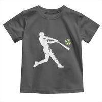 St Patricks Day Baseball Batter Toddler T Shirt Irish Sports Gift
