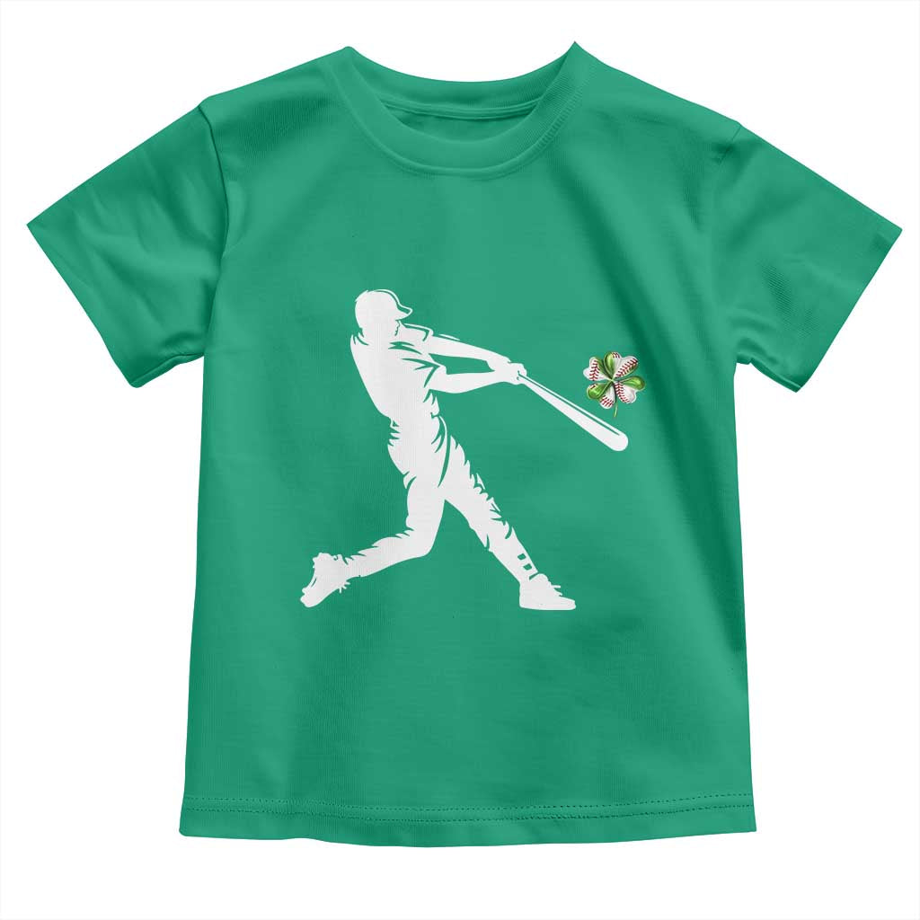 St Patricks Day Baseball Batter Toddler T Shirt Irish Sports Gift
