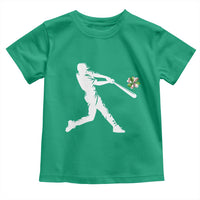 St Patricks Day Baseball Batter Toddler T Shirt Irish Sports Gift