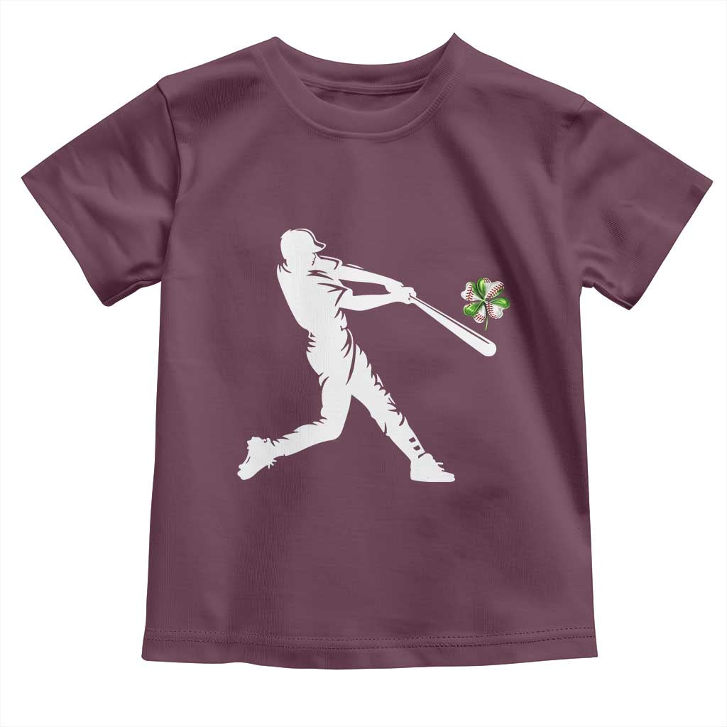 St Patricks Day Baseball Batter Toddler T Shirt Irish Sports Gift