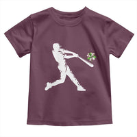 St Patricks Day Baseball Batter Toddler T Shirt Irish Sports Gift