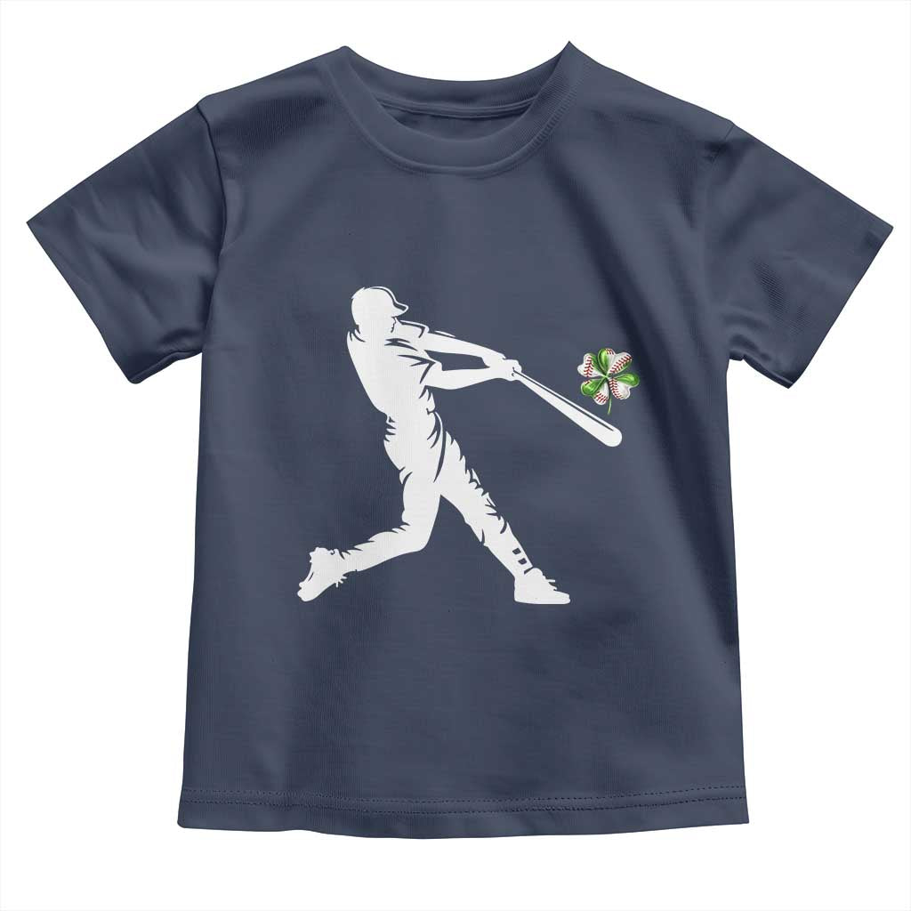 St Patricks Day Baseball Batter Toddler T Shirt Irish Sports Gift