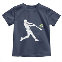 St Patricks Day Baseball Batter Toddler T Shirt Irish Sports Gift