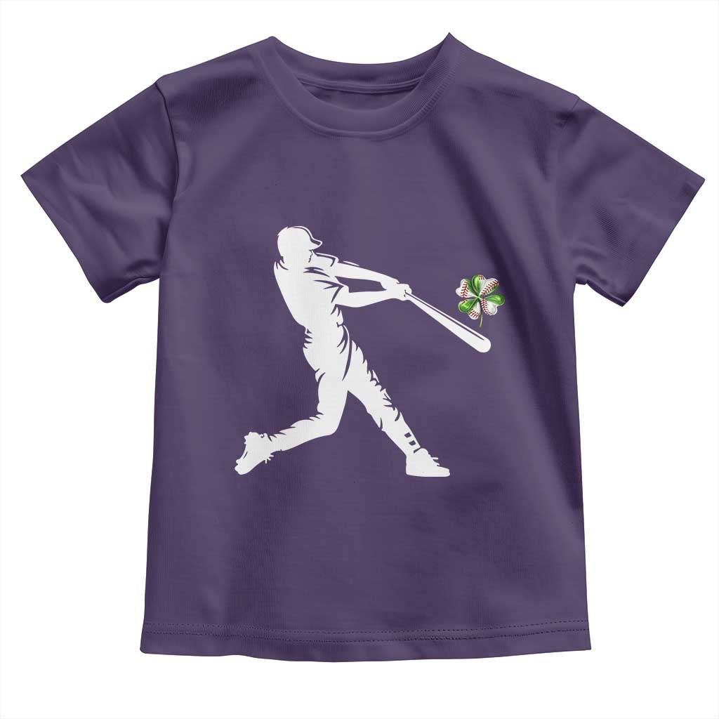 St Patricks Day Baseball Batter Toddler T Shirt Irish Sports Gift